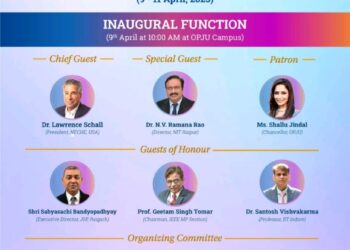 ओपीजेयू में IEEE प्रायोजित तीन-दिवसीय अंतर्राष्ट्रीय प्रौद्योगिकी सम्मेलन (OTCON 4.0) का शुभारम्भ 09 अप्रैल से